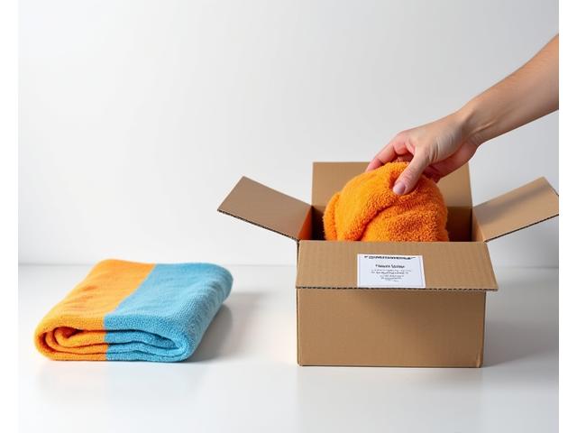 A package being prepared for return shipment, symbolizing easy returns.